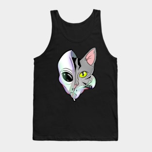 Cute Alien Space Cat Tank Top